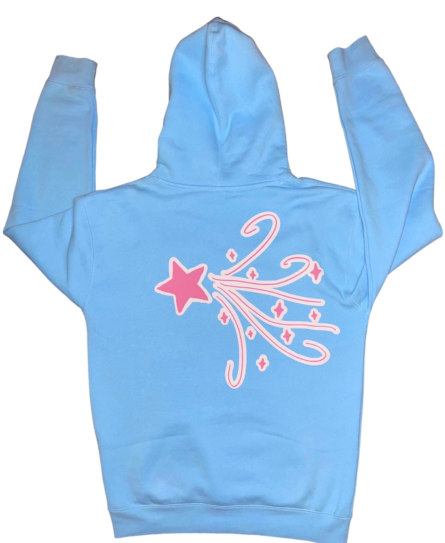 Light Blue Puff Print Dreaming Hoodie