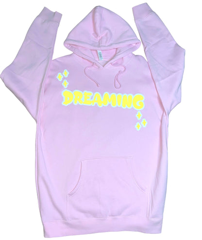 Light Pink Puff Print Dreaming Hoodie