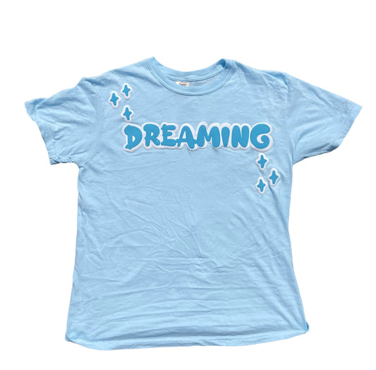 Light Blue Dreaming Puff Print Tee