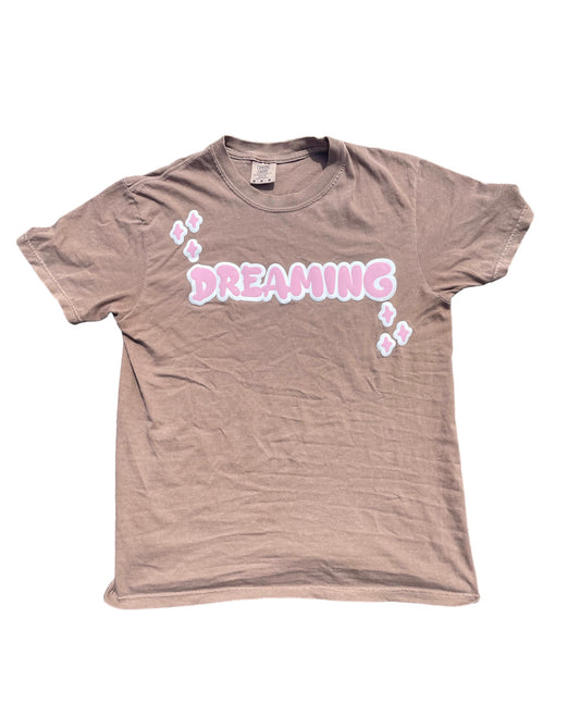 Brown Dreaming Puff Print Tee