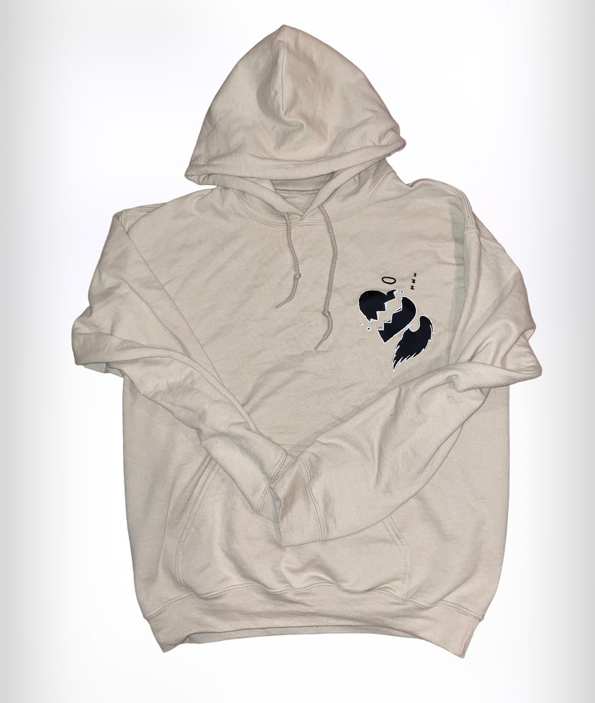 Broken Heart Dreaming Angels Hoodie Light Brown