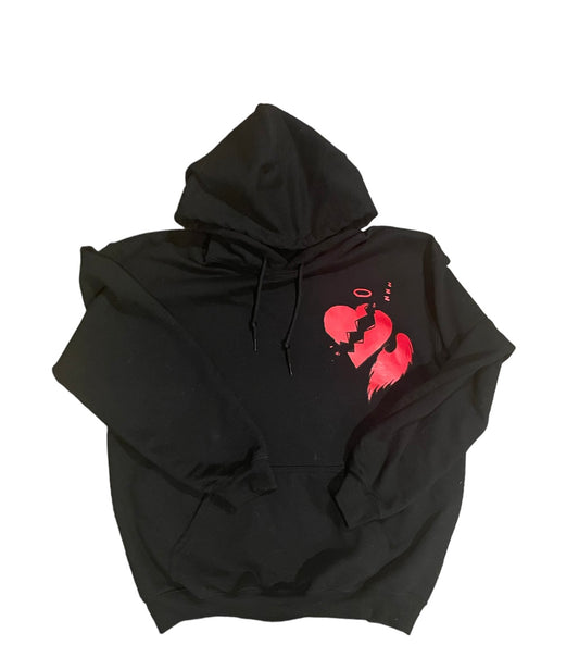 Broken Heart Hoodie Black