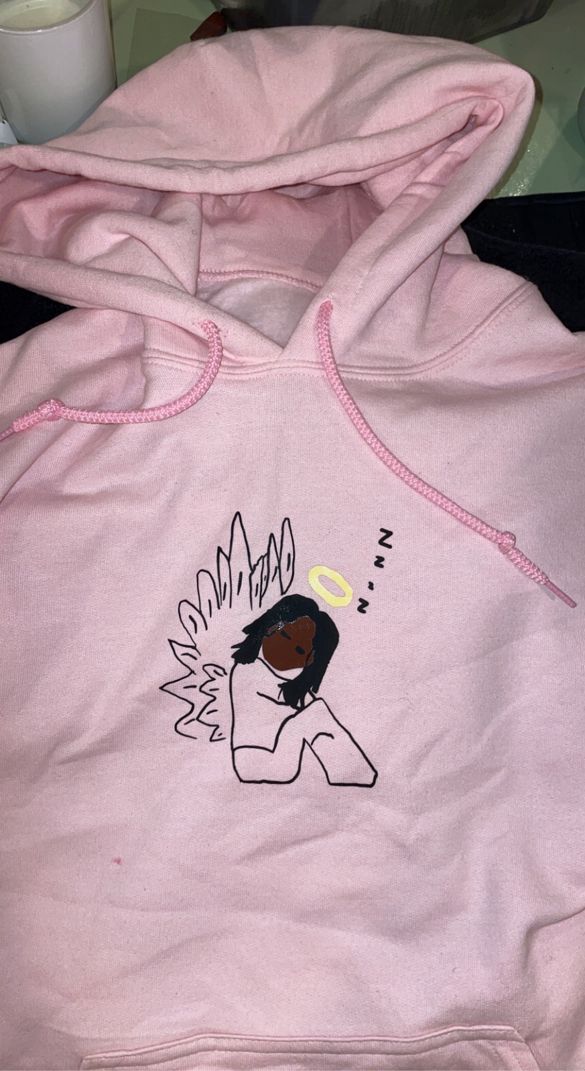 Dreaming Angels Hoodie Pink (No wings)