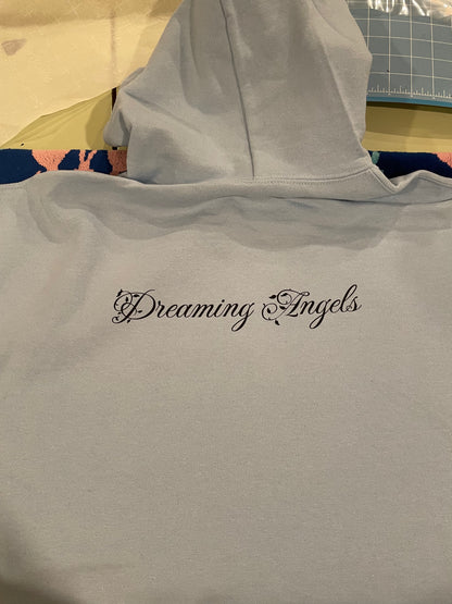 Light Blue Dreaming Angles Hoodie (No wings on back)